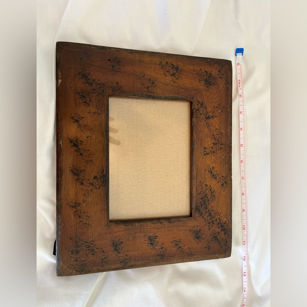 Rustic Brown Picture Frame 12x9" outside, 4X6" inside